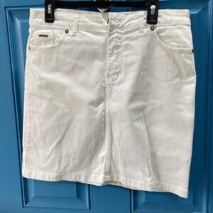 Beja Flor White brushed cotton skirt size 10